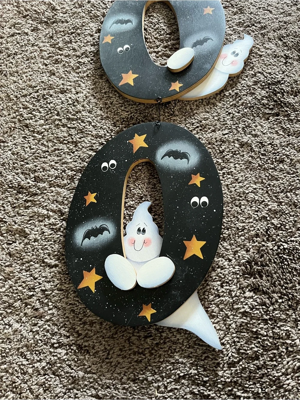 Unbranded Black Halloween 'BOO' Wall Decor with Ghost Accents